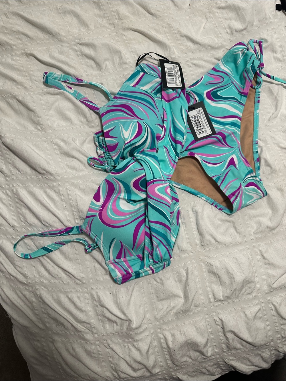 Woman’s Pour Moi Swimsuit Two-Piece Bikini in Aqua Swirl - Swim